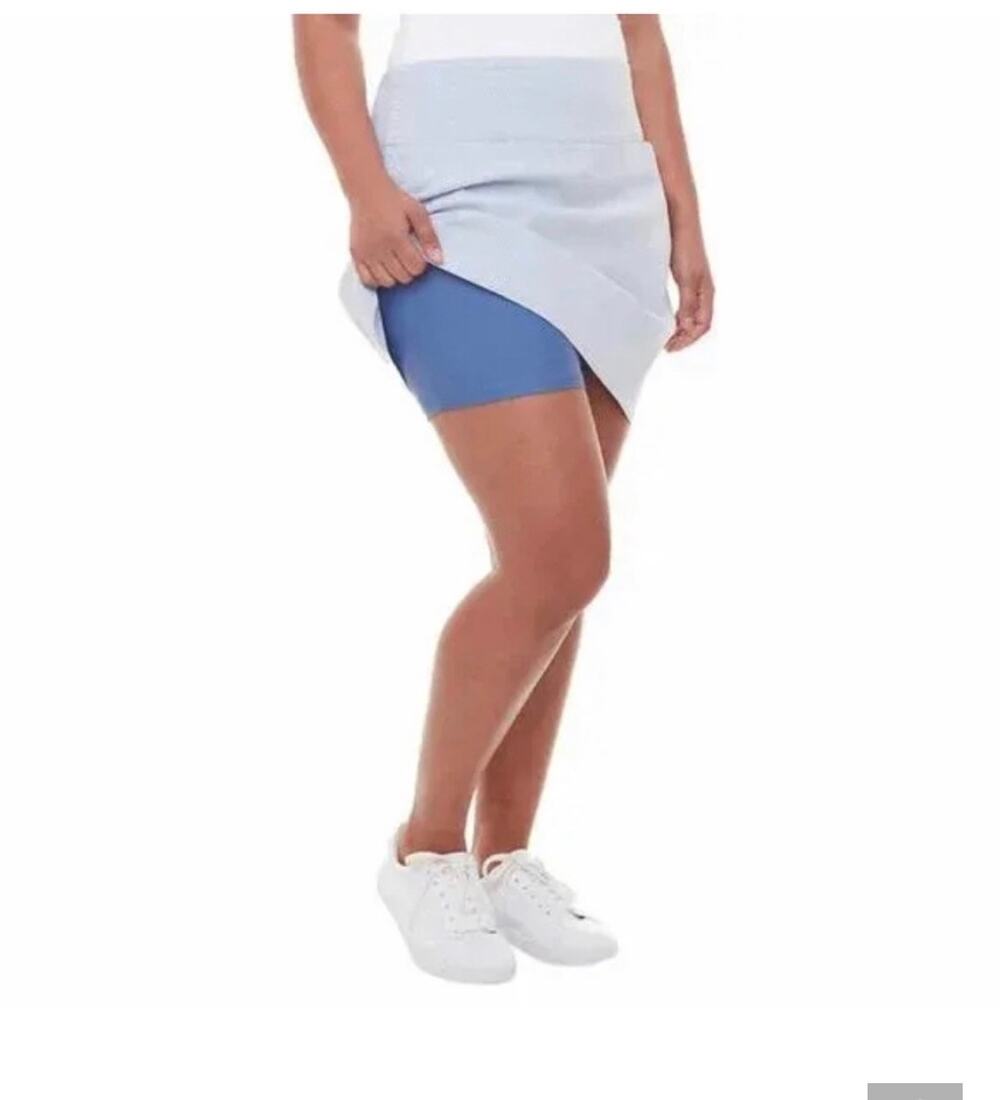 SC & Co blue pinstripe nautical tennis mini golf skort sz Large
